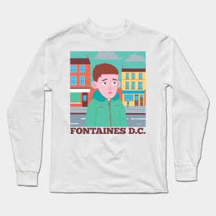 Fontaines DC • Retro Fan Design Long Sleeve T-Shirt